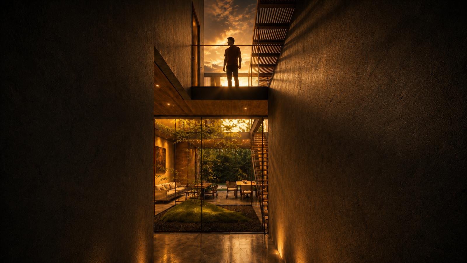 Dormitorio principal con luz natural controlada